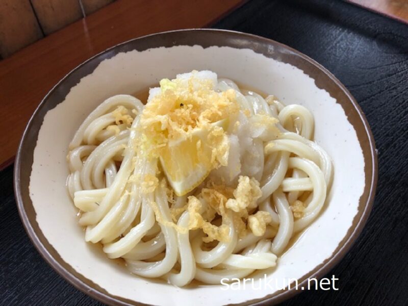 大根おろしがたっぷりのったうどん