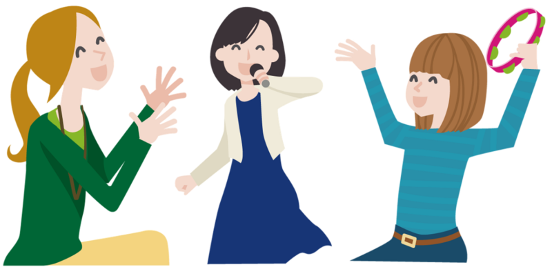 カラオケを楽しむ