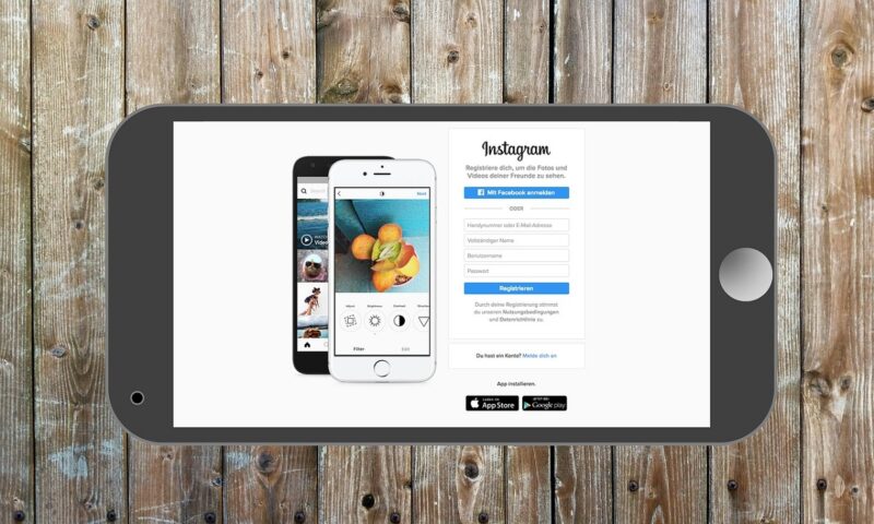 インスタシェイクするスマホ